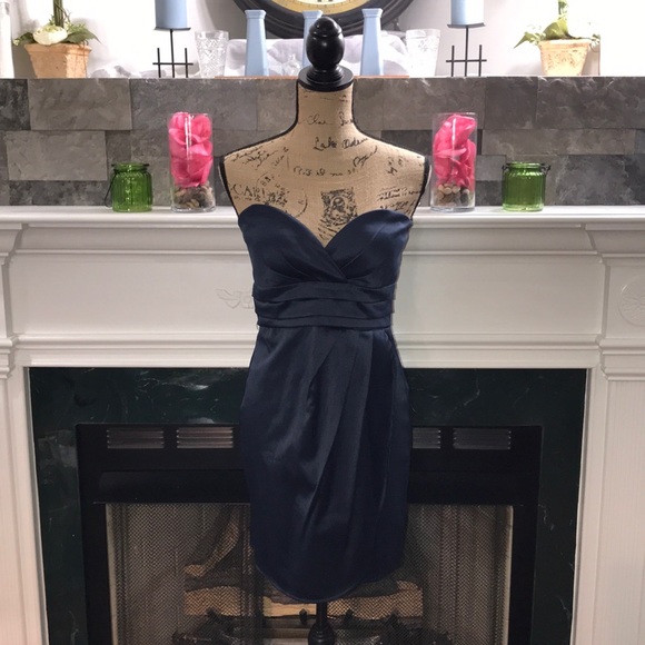 NWT Navy Blue Strapless Cocktail Dress💙⚓️💙 - Picture 2 of 6